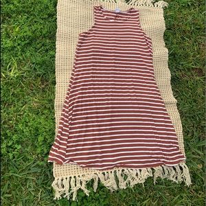 Red striped dress